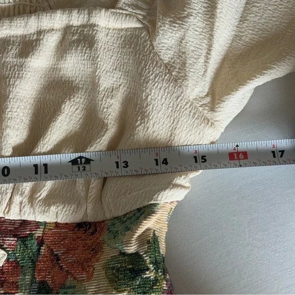 Peasant Cottage Romantic Ren Faire Medieval Puff Sleeve Maxi Dress Sz Small - Picture 13 of 16